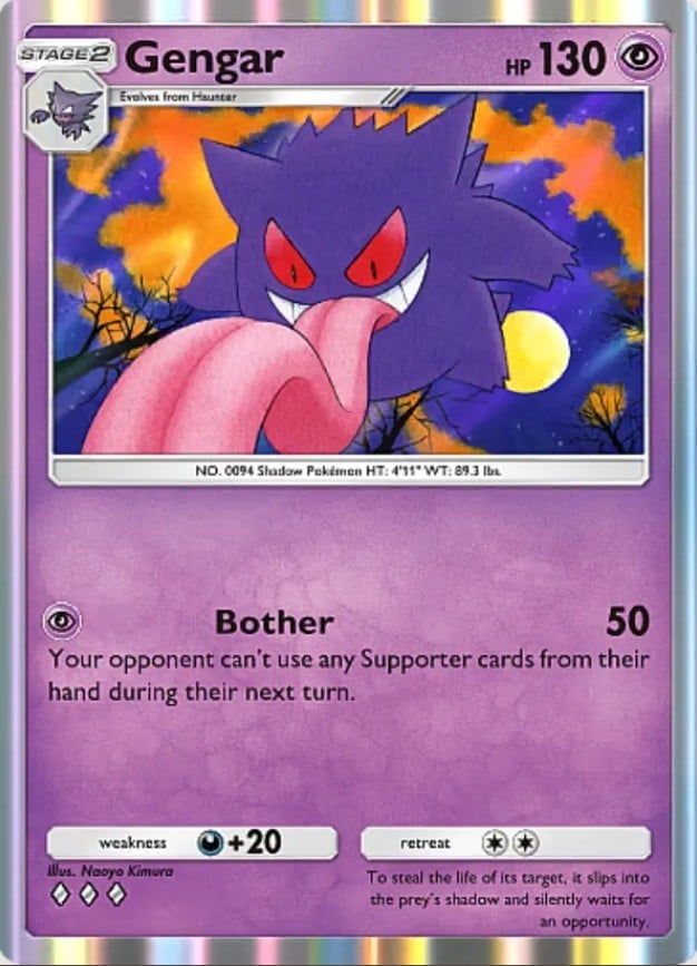 bother gengar card from pokemon tcg pocket genetic apex set