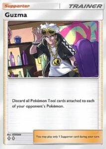 guzma card from pokemon tcg pocket celestial guardians set
