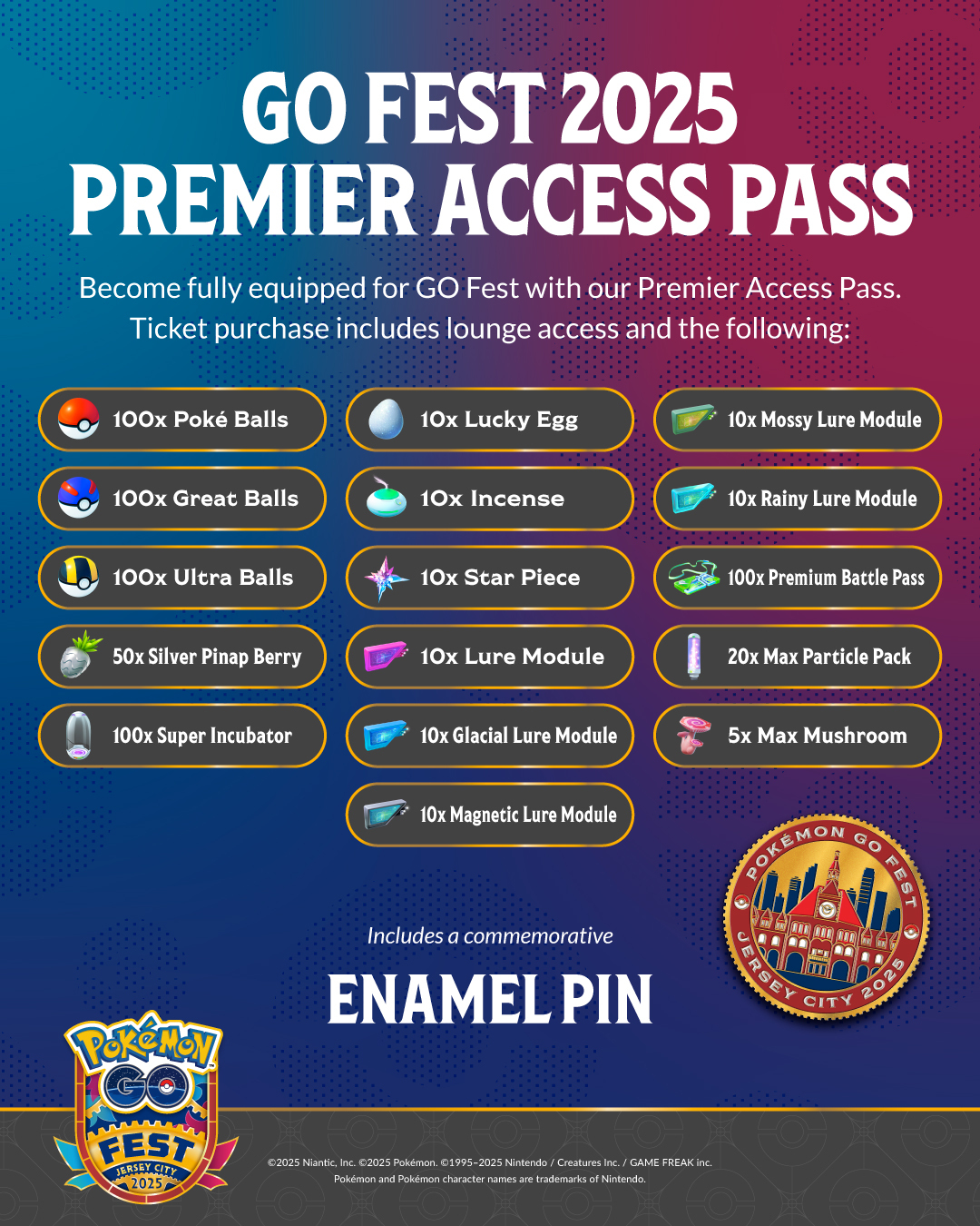 Pokémon GO Fest: Jersey City Premier Access Pass Add-On