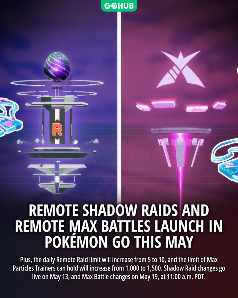 Remote Shadow Raids and Max Battles launching in Pokémon GO this May