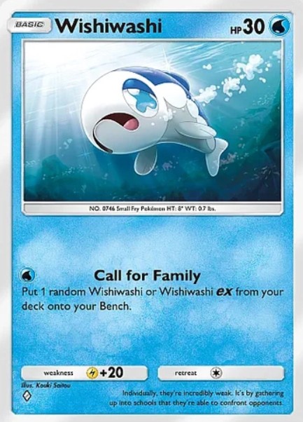 wishiwashi card from pokemon tcg pocket celestial guardians set