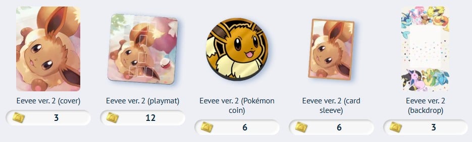 eevee accessories in pokemon tcg pocket