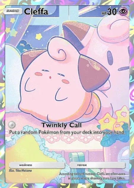 cleffa full art promo from pokemon tcg pocket wisdom of sea and sky set