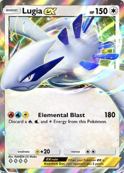 lugia ex card from pokemon tcg pocket wisdom of sea and sky set