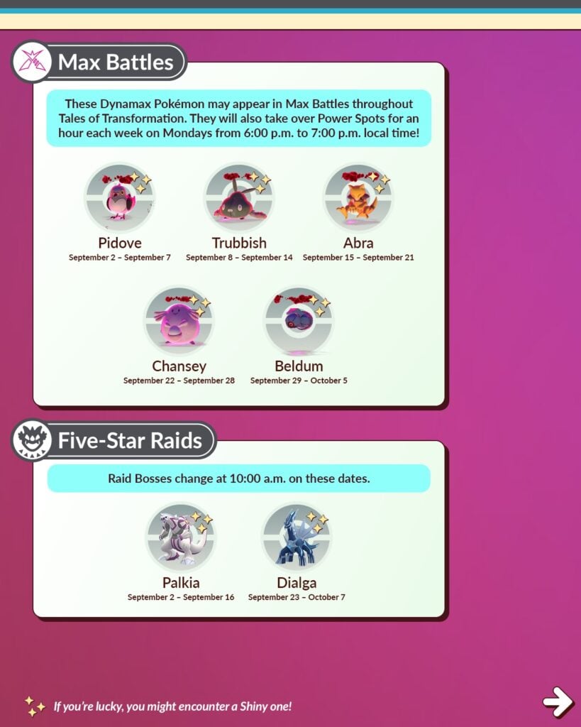 pokemon go september events calendar and schedule