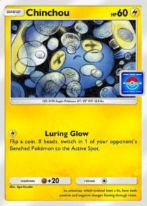 chinchou promo card in pokemon tcg pocket wisdom of sea ad sky set