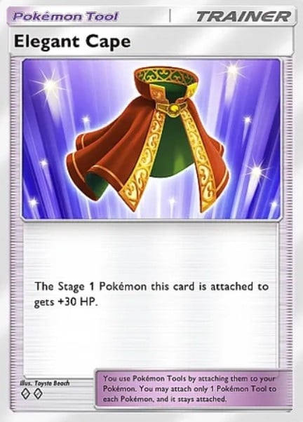 elegant cape pokemon tool card from tcg pocket everyday wonders set