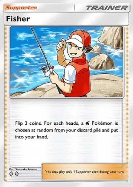 fisher supporter card in pokemon tcg pocket