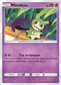 mimikyu card in pokemon tcg pocket eevee grove set