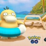 pokemon concierge celebration event in pokemon go fetauring psyduck with a swim ring