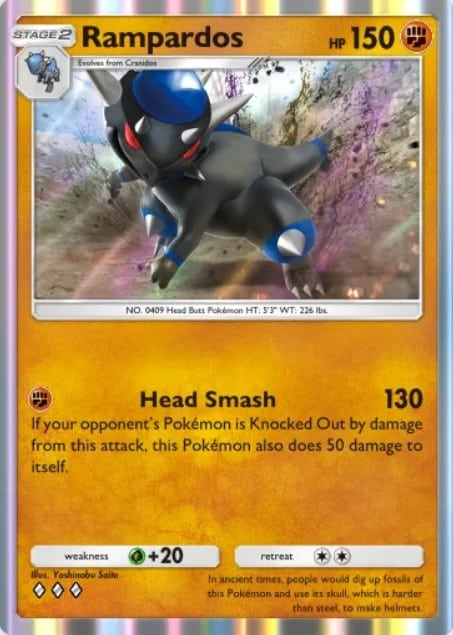 rampardos card in pokemon tcg pocket