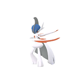 As Mega Gallade, its entire body becomes white, save for its head. Orange plates emerge from its arms, its blue head crest grows slightly longer, and the spikes on its head are elongated. It also gains two cape-like protrusions on its back, giving it a knightly appearance. When the situation demands it, Mega Gallade can use its psychic power to reshape both arms into blades simultaneously and fight using a dual-wielding style.