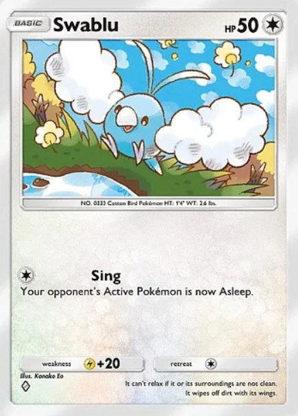 swablu from pokemon tcg pocket mega rising set