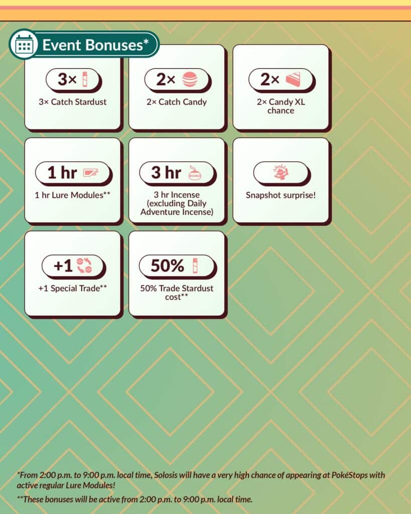 Keep an eye out for Solosis, the Cell Pokémon, during October