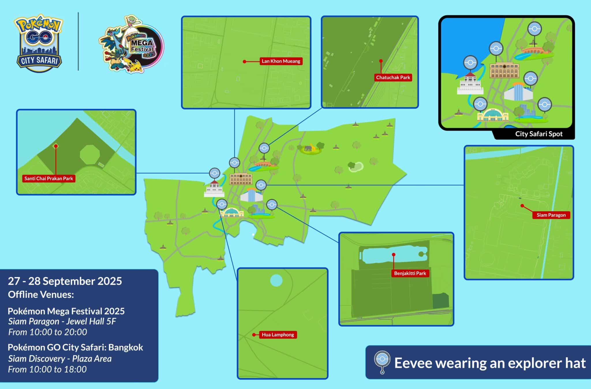 Pokémon GO City Safari 泰國曼谷活動懶人包!捕捉限定探險帽伊布 - Pokemon Hubs - 寶可夢GO 資訊