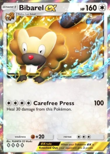 bibarel ex from pokemon tcg pocket