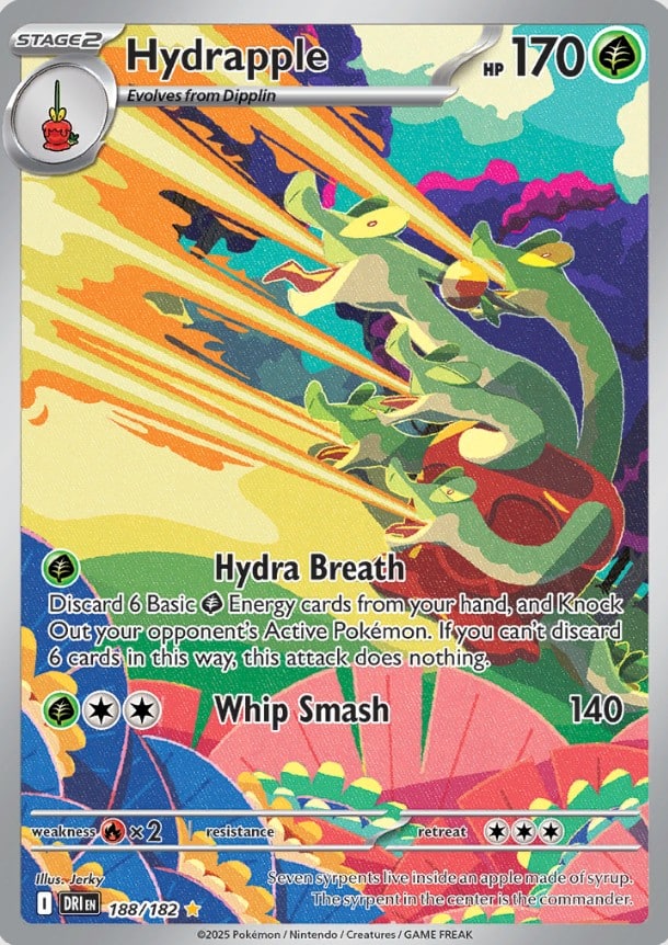 pokemon tcg hydrapple illustration rare card by jerky