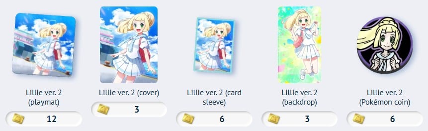 lillie accessories from pokemon tcg pocket