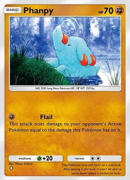 phanpy card from pokemon tcg pocket secluded springs set