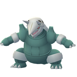 The same as regular Aggron but with red eyes and green/grey body.