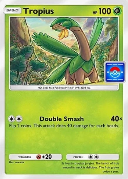 tropius promo card in pokemon tcg pocket