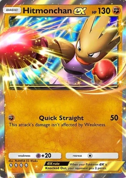 hitmonchan ex from pokemon tcg pocket mega rising set