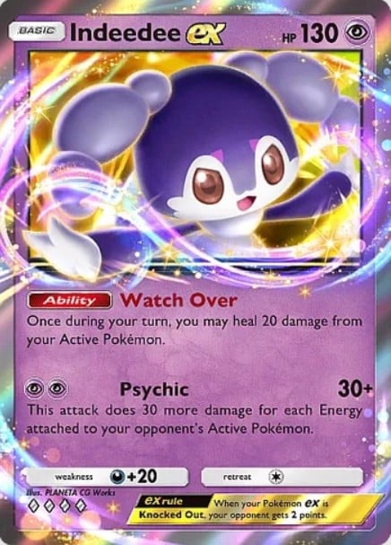 indeedee ex from pokemon tcg pocket mega rising set