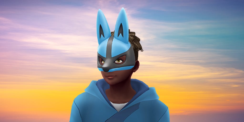 lucario mask avatar item in pokemon go