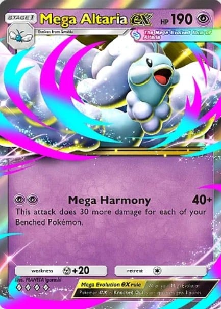 mega altaria ex from pokemon tcg pocket mega rising set