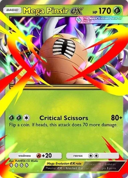 mega pinsir ex from pokemon tcg pocket mega rising set