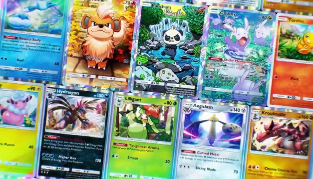 some cards from pokemon tcg pocket mega rising set