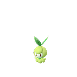Petilil is a plant Pokémon that resembles a plant bulb, such as an onion. It is primarily light green. Its head is tipped with three oblong leaves, whose color can determine how healthy the Petilil is. The leaves on its head reliably grow back if any fall off, and if they are pruned regularly, Petilil can be grown into a fine round shape. Its crescent-shaped white face, seemingly lacking a nose or mouth, has brown eyes shaped like elongated ovals. A green "bib" is present on its neck, and its lower body consists of five stubs. The outer stubs act as arms, the middle stub acts as a foot, and the two inner stubs next to it are used to move itself around.