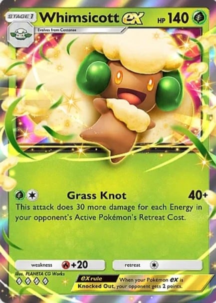 whimsicott ex from pokemon tcg pocket mega rising set