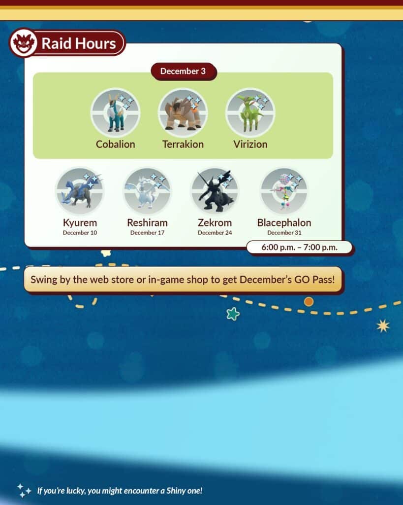 Pokémon GO December 2025 Events