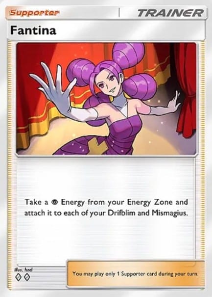 fantina supporter card from pokemon tcg pocket mega rising set