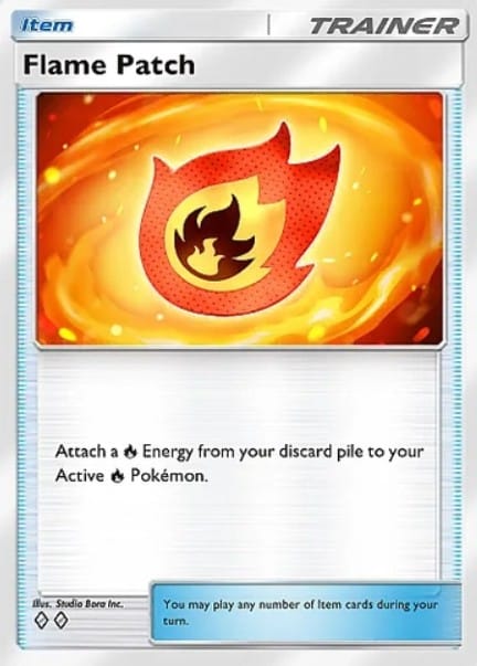 flame patch item card in pokemon tcg pocket mega rising set