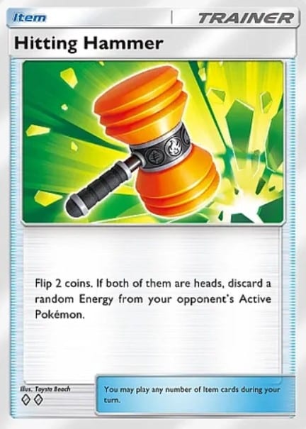 hitting hammer item card from pokemon tcg pocket mega rising set
