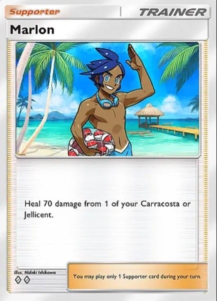 marlon supporter card from pokemon tcg pocket mega rising set