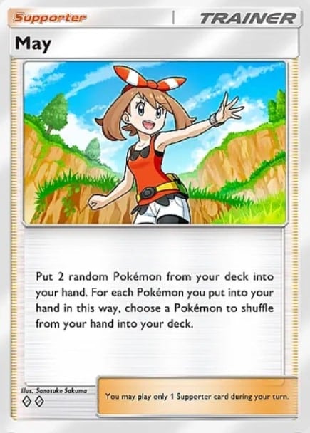 may supporter card in pokemon tcg pocket mega rising set