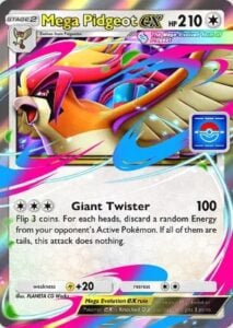 mega pidgeot ex card from pokemon tcg pocket