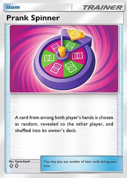 prank spinner item card from pokemon tcg pocket mega rising set