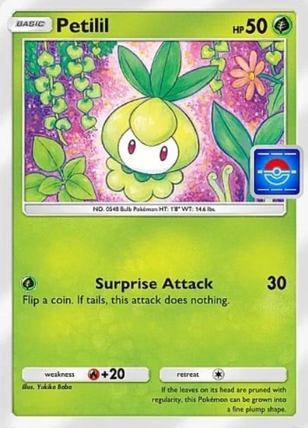 petilill promo card from pokemon tcg pocket