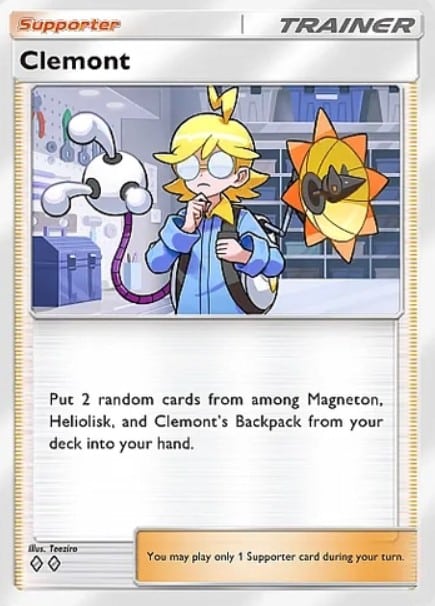 clemont supporter card from pokemon tcg pocket