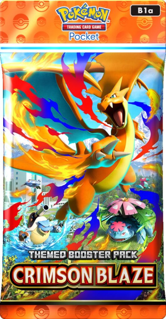 pokemon tcg pocket crimson blaze pack featuring mega charizard y