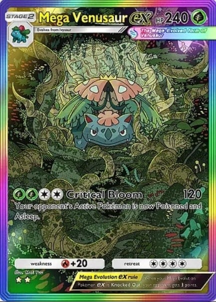 mega venusaur ex special illustration rare from pokemon tcg pocket