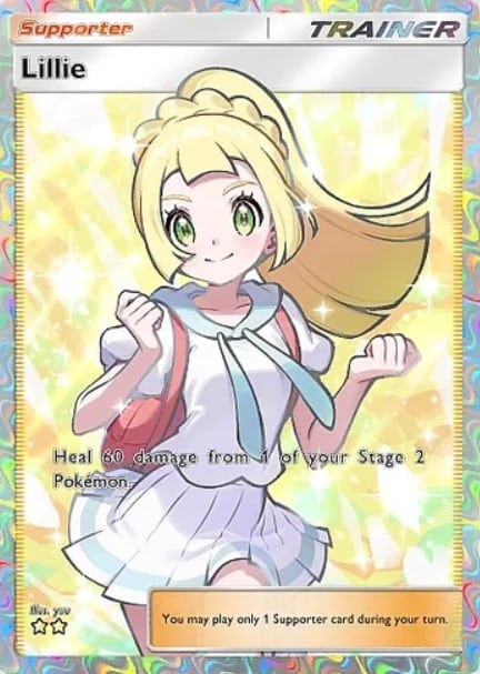 lillie full art from pokemon tcg pocket deluxe pack ex