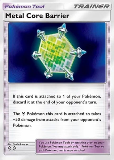 metal core barrier pokemon tool in tcg pocket