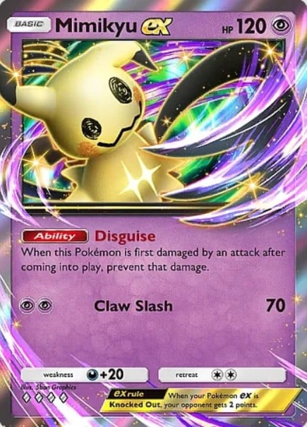 mimikyu ex from pokemon tcg pocket