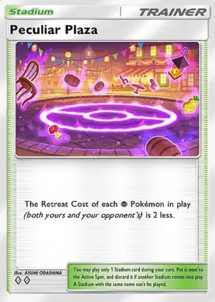 peculiar plaza stadium card from pokemon tcg pocket