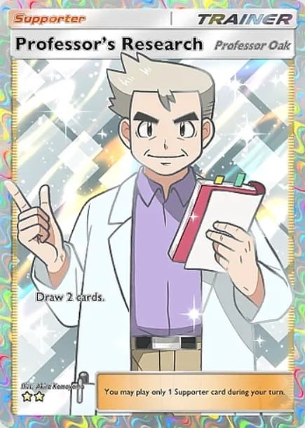 professor's research full art from pokemon tcg pocket deluxe pack ex